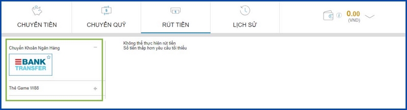 Quy trình rút tiền trên thiết bị điện thoại cực nhanh